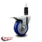 Service Caster 4'' Blue Poly Swivel 1-1/4'' Expanding Stem Caster Total Lock Brake SCC-EXTTL20S414-PPUB-BLUE-114 - alternate 3